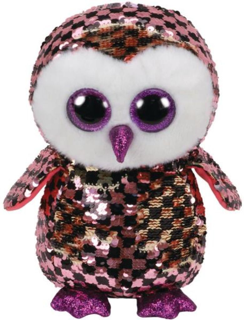 Boos Sie FLIPLABLES CHECKS - Pailletten Różowoczarna Eule 24cm 36785 Sie