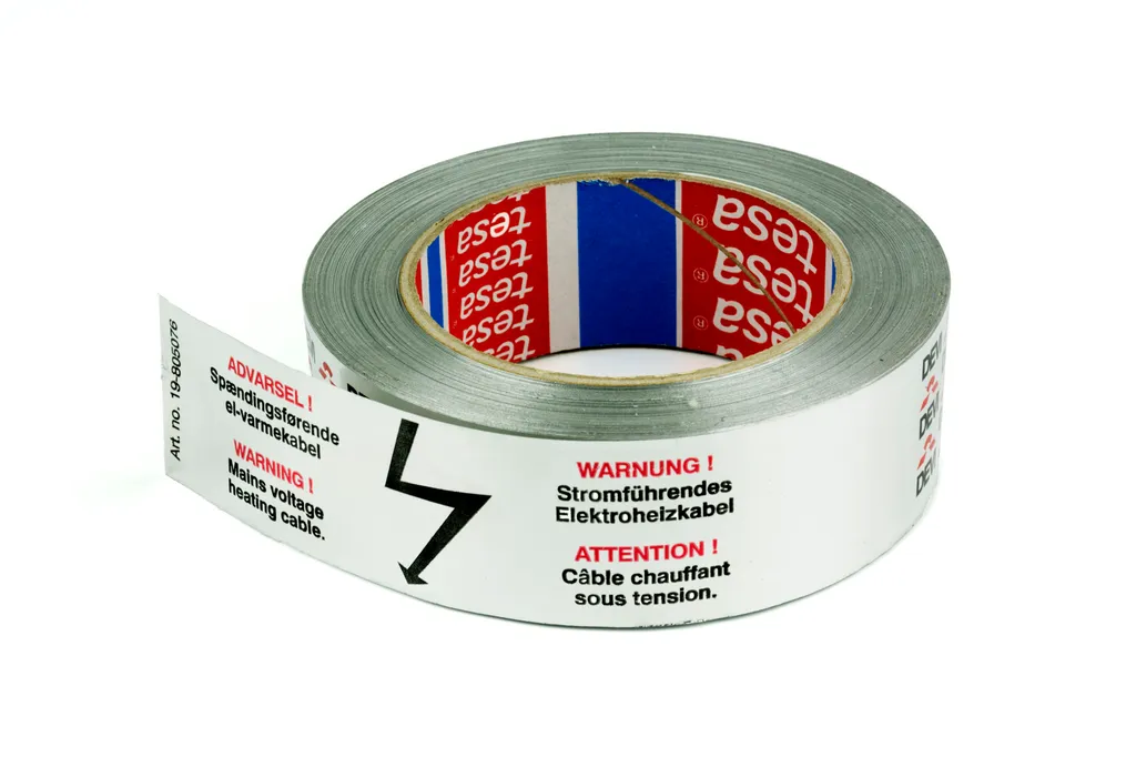 Nastro in Alluminio Devi 19805076 con Scritta Avvertenza 38mm x 50m