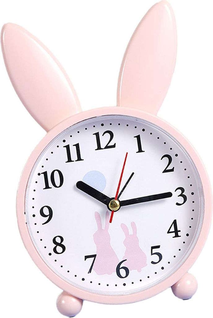 Budík Cute Bunny Shape Quiet Accurate Timing Clock Ornament Obrázek produktu 
