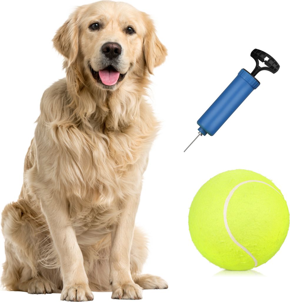 9,5 '' Riesiger Tennisball - Große riesige Hundebälle,Großes Haustierspielzeug, lustiger Outdoor-Sportball für mittelgroße und kleine Katzen, ...