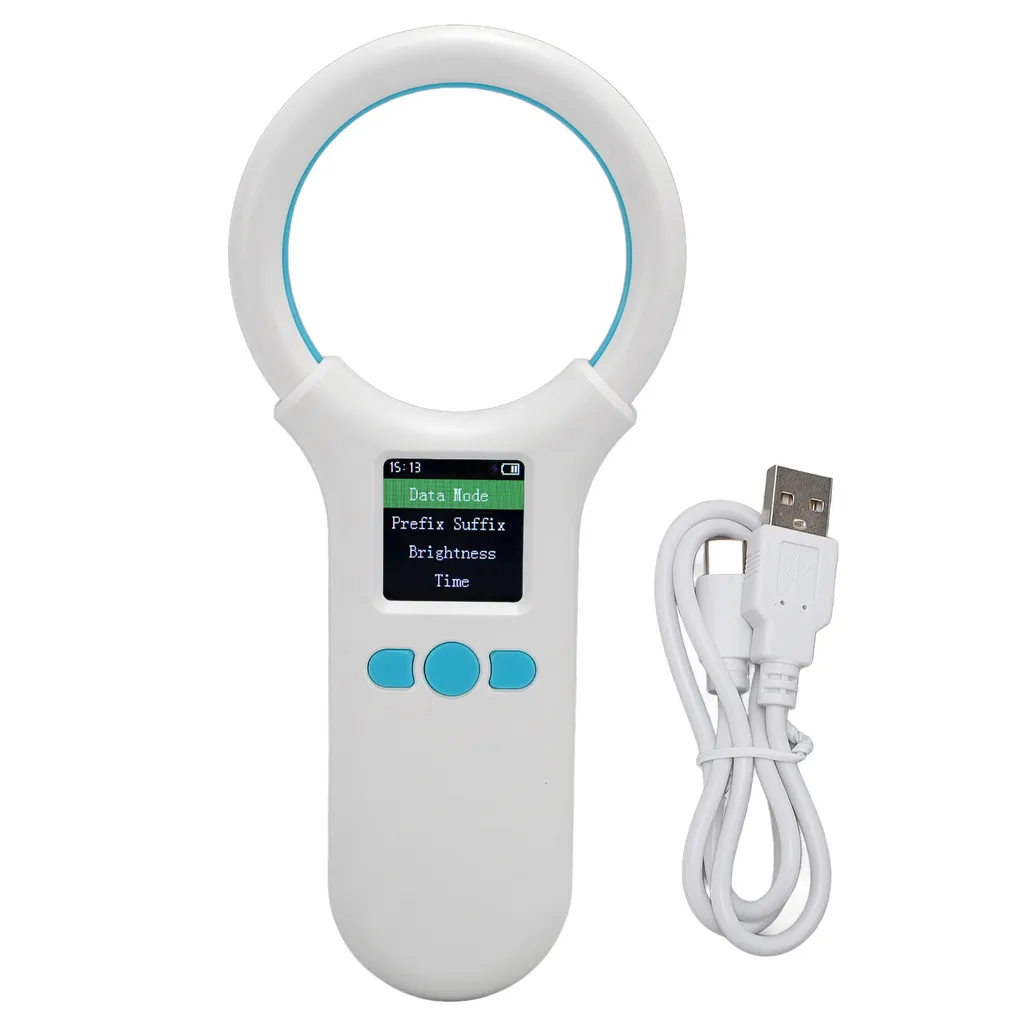 Scanner RFID Animali LCD TFT USB Lettore Microchip FDX-B EMID