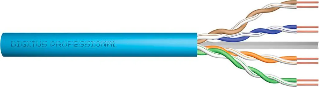 Câble réseau Digitus DK-1616-A-VH-1 Cat6a U/UTP 100m - Bobine de câble bleu