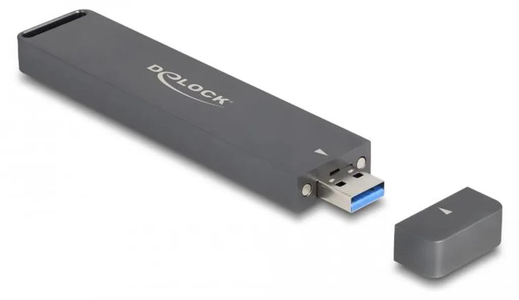 Boîtier SSD M.2 Double Protocole NVMe et SATA Delock avec Câble USB-C Inclus - 6