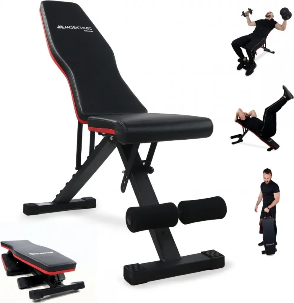 Banc Musculation Maison Pliable et Compact pour Entraînement Complet