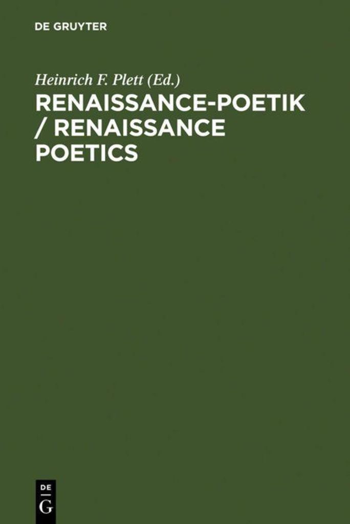 Renaissance-Poetik / Renaissance Poetics