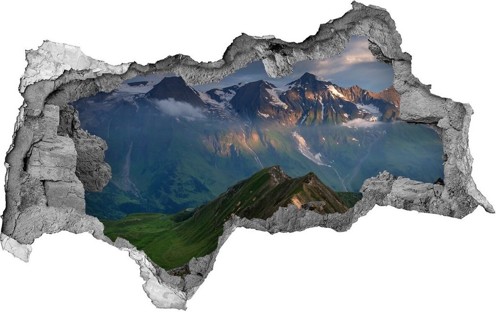 Selbstklebender Loch-3D-Aufkleber 95x73 cm Berggipfel