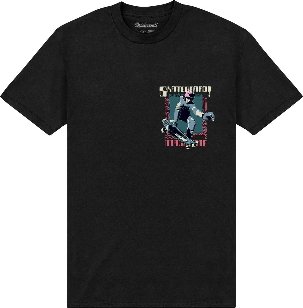 Skateboard! - T-Shirt für Herren/Damen Uni PN1032 (XXL) (Schwarz)