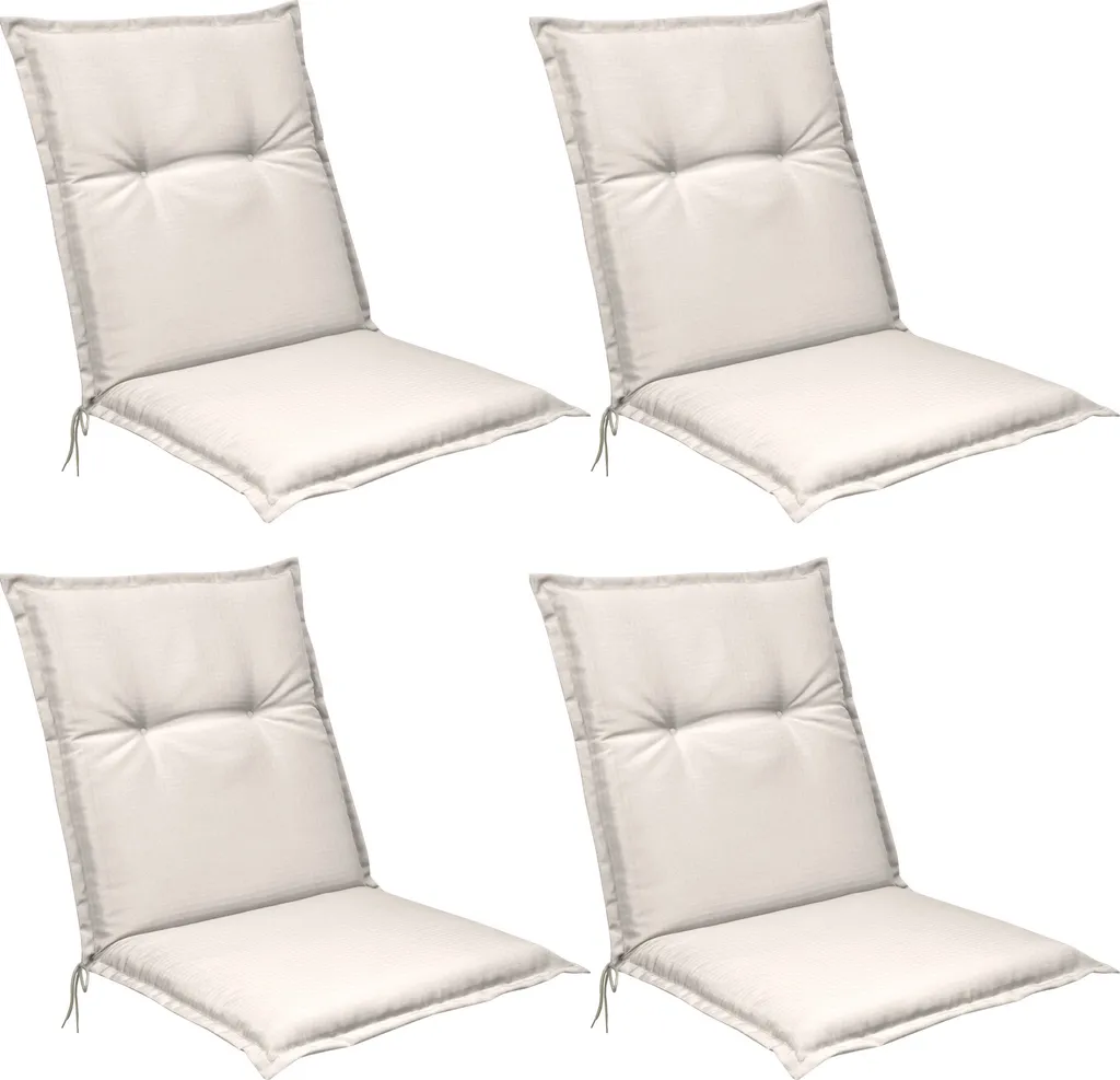 Set 4 Cuscini Sedie Giardino Beautissu Base NL 100x50x6 cm Premium