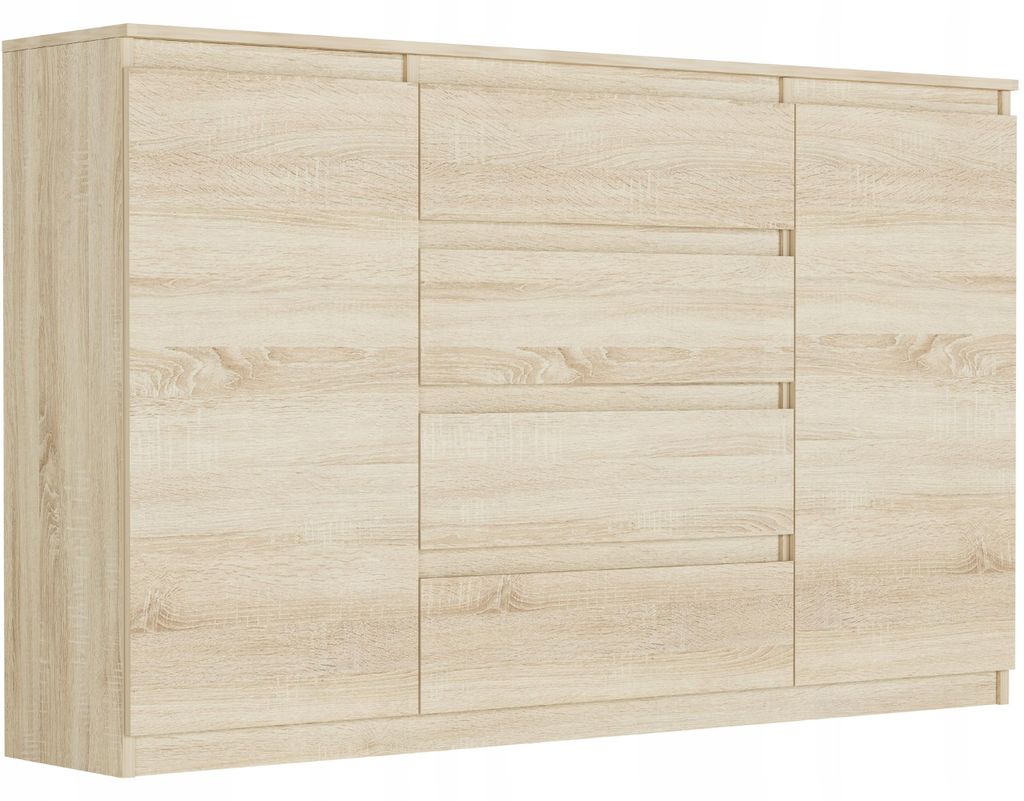Komoda 160 cm zásuvky dveře skříňka FRAMIRE R-160-S4 sonoma Obrázek produktu 