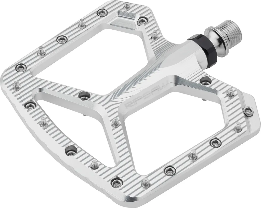 Pédales Plates Wolf Tooth Ripsaw Argent - Plateforme VTT en Aluminium