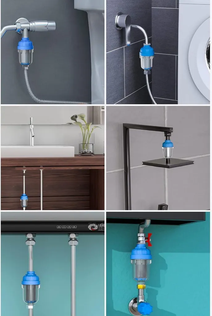 Purificateur d'eau 3/4 pouce pour cuisine, douche et lave-linge en inox
