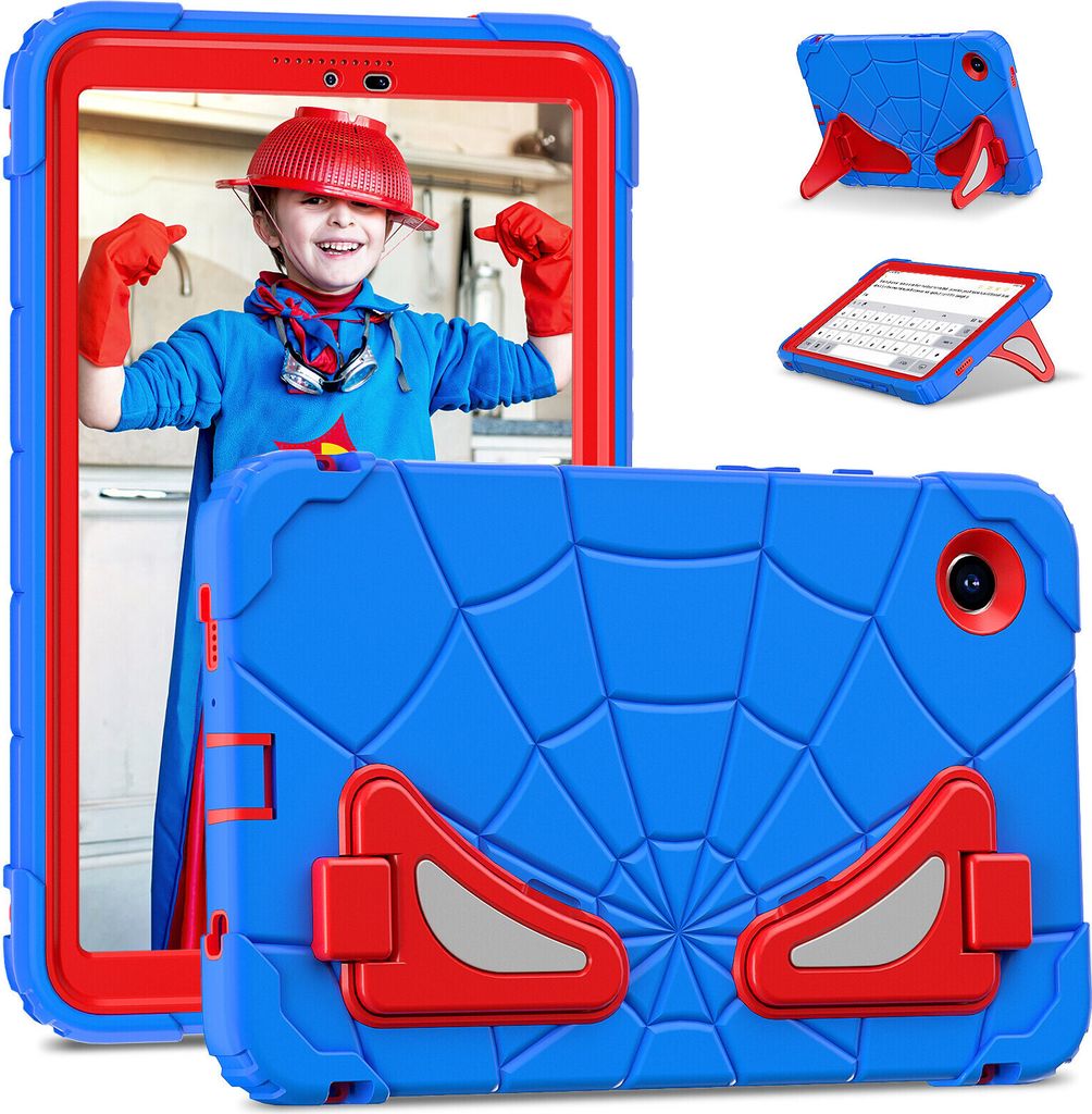 Schutzhülle für Samsung Galaxy Tab A9 2023 8,7 Zoll SM-X110/X115/X117 Hülle Robuste Stoßfeste Ständer für Kinder Jungen Blau