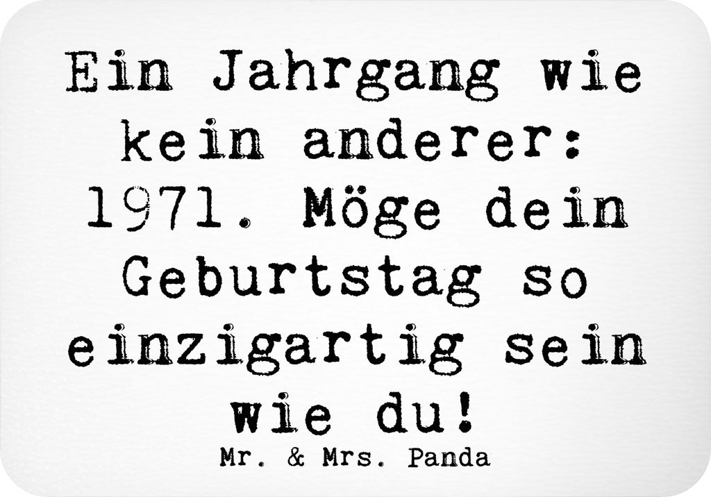 Mr. & Mrs. Panda magnet Spruch 1971 Geburtstag - Weiß - Geschenk, Jahrgang, Geburtstagsgeschenk, historische Momente, Geburtstagsfeier, Pinnwandma...