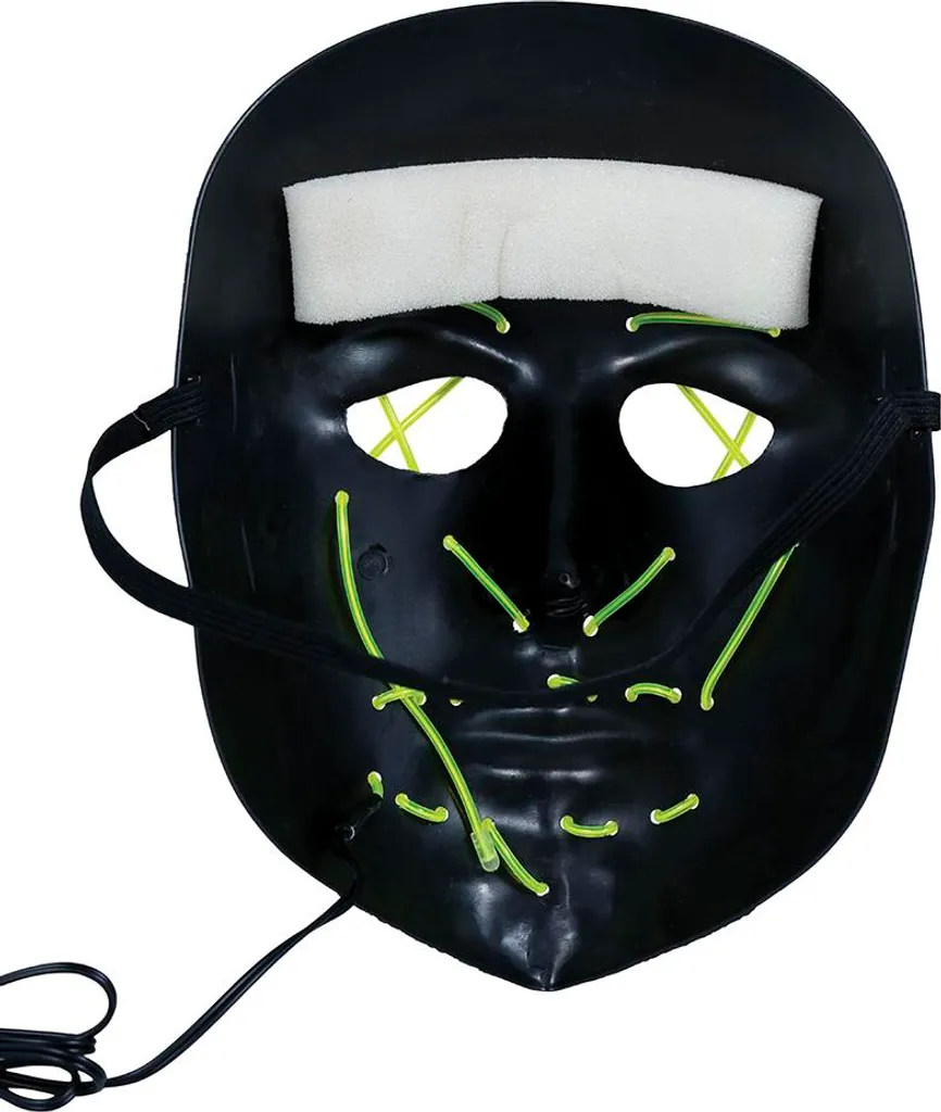 Masque LED à Fil Électroluminescent avec 3 Modes d'Éclairage Taille Unique - 5