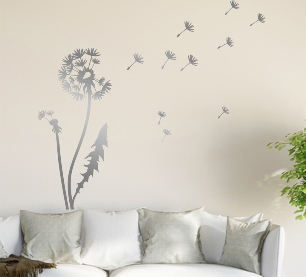 Pusteblume Set I Wandtattoo in 6 Größen - Wandaufkleber Wall Sticker - Dekoration, Küche, Wohnzimmer, Schlafzimmer, Badezimmer