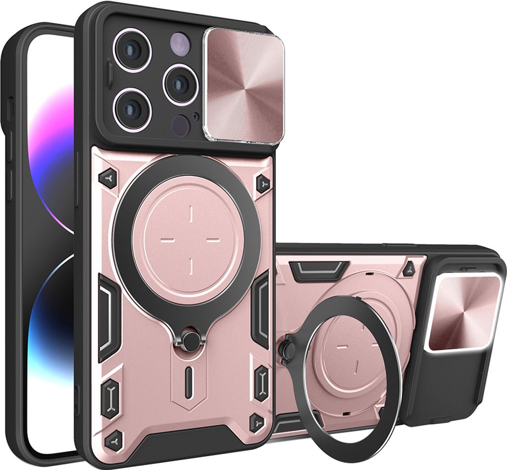 Techsuit CamGuard Pro Back Cover Hülle für Apple iPhone 14 Pro - Roségold