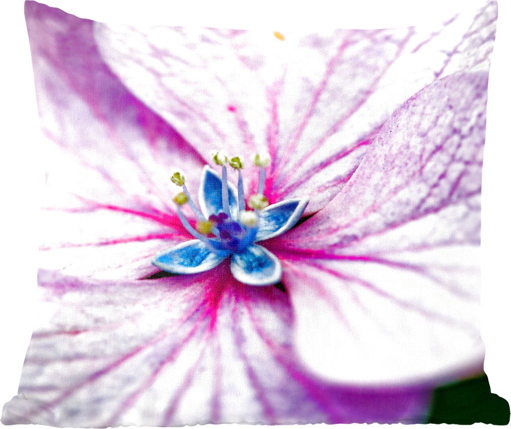 MuchoWow Zierkissen Sofakissen Wohnzimmer Dekokissen 45x45 cm Hortensien Details - Schlafpolster - Polster für das Sofa