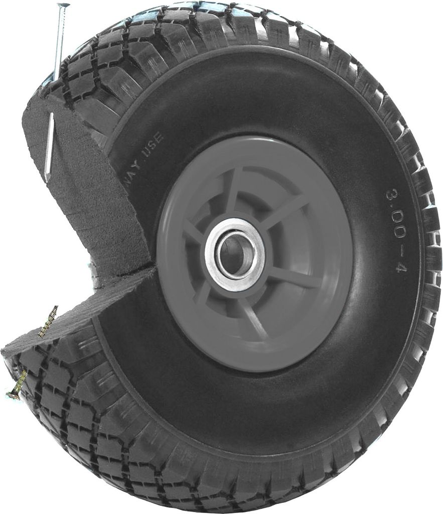 2x Sackkarrenrad Vollgummi 260x85 mm 3.00-4 60mm Nabenlänge Produktbild 6