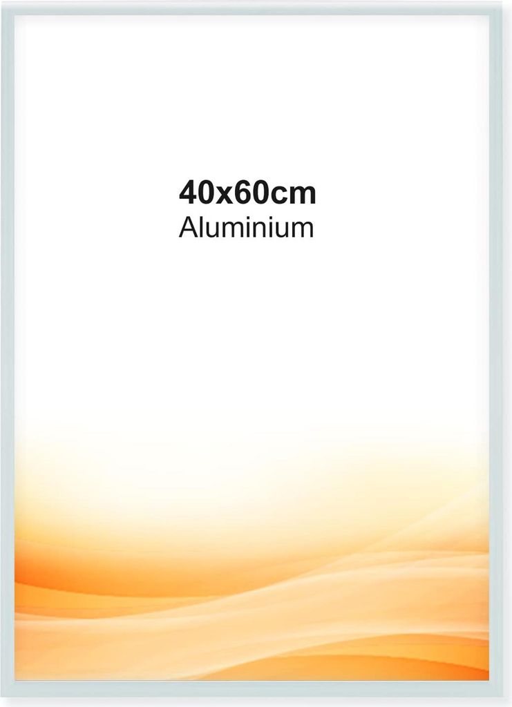 RAWWEST.BIS Alu Bilderrahmen 40x60 cm mit Plexi Rahmen für Bilder und Poster, Silber