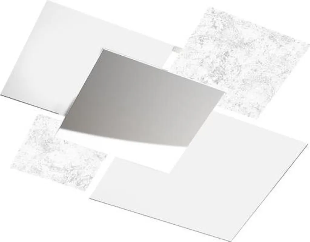 Plafonnier design en verre et argent pour éclairage de salon chic 70cm