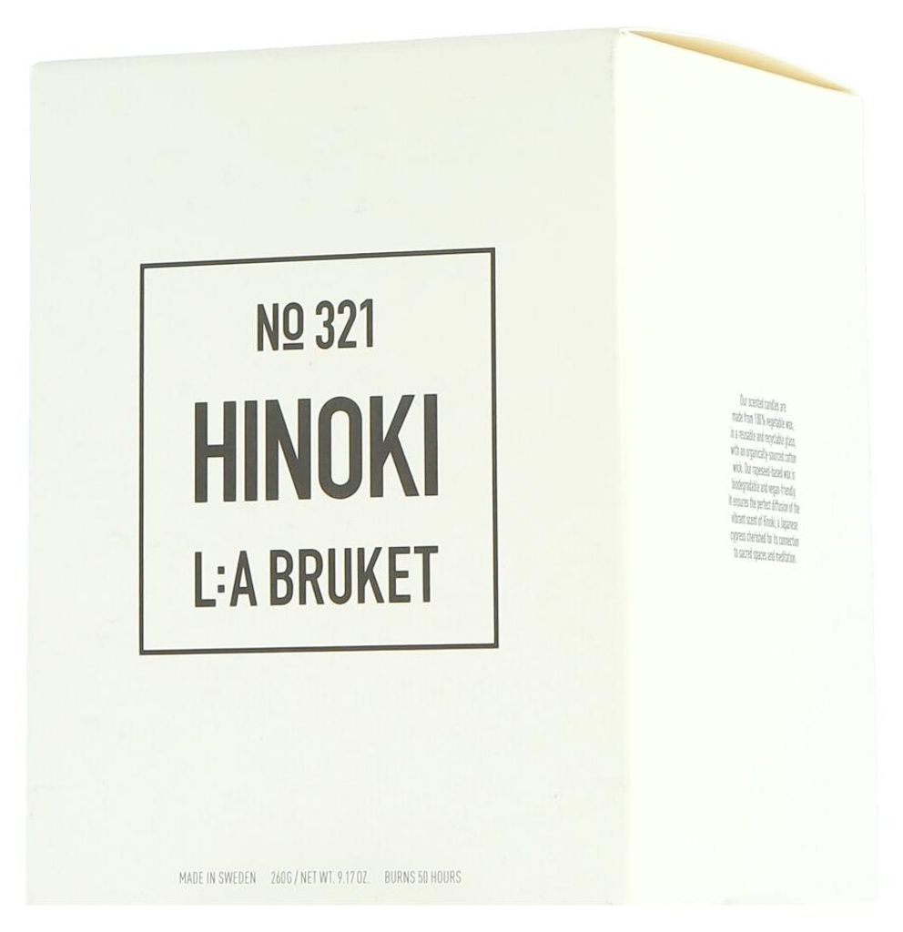 L:A BRUKET, Vela perfumada "Hinoki" (260 g) para el hogar Imagen del producto 