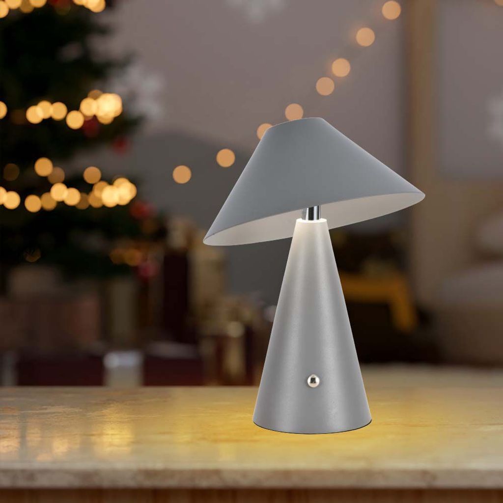Grey Rechargeable Table Lamps - IP20 - 3W - 200 Lumen - 3IN1