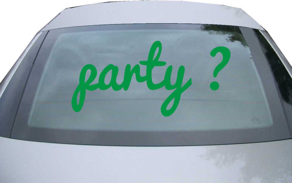 Indigos UG - Aufkleber Heckscheibe & Motorklappe DE6358 - grün - 600x285 mm - Party - Auto Scheiben Fenster Heckklappe Tuning Racing JDM - Die cut