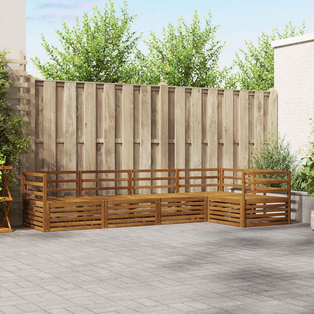 "Neues Produkt" Outdoor-Sofagarnitur ANTI-UV - CLORIS - 5 pcs - Natur Massivholz Akazie - Modern Gartensofas V1281