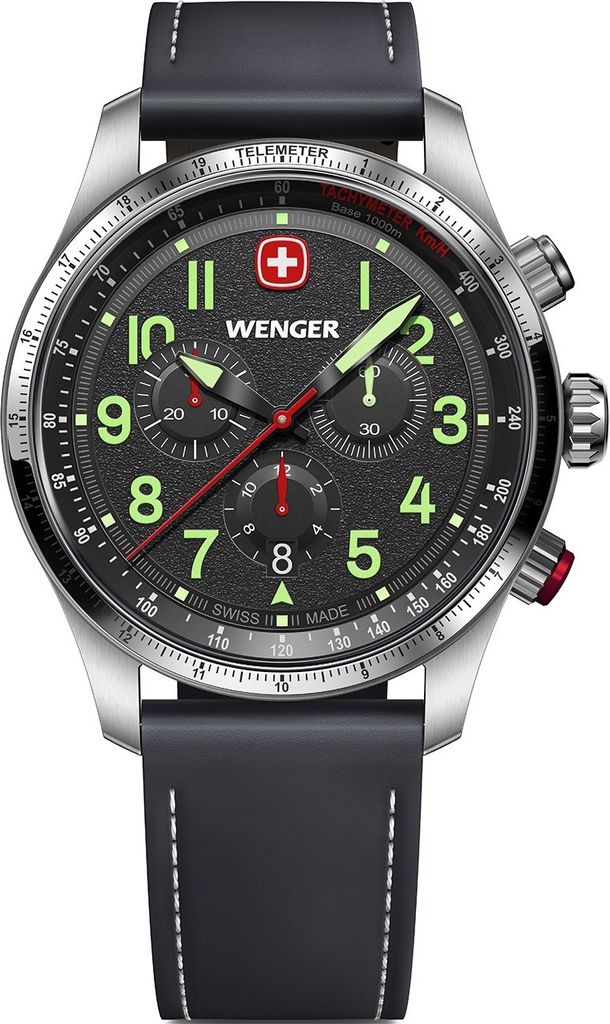 Wenger 01.0543.110 Herrenuhr Terragraph Chrono 43mm 10ATM Produktbild 