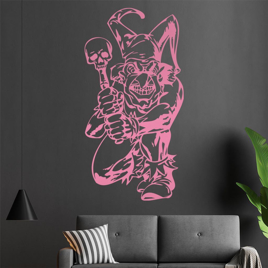 Harlekin Wandtattoo in 6 Größen - Wandaufkleber Wall Sticker - Dekoration, Küche, Wohnzimmer, Schlafzimmer, Badezimmer