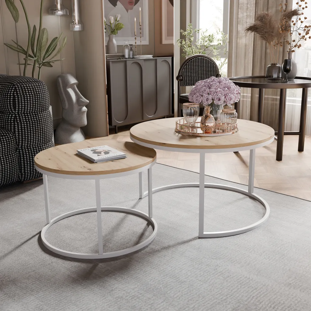 Table basse ronde gigogne Lavo : finissez-en avec l'encombrement du salon