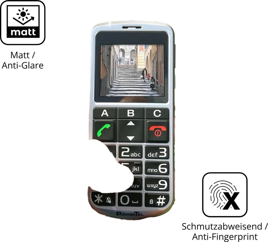 4x Pellicola Amplicomms PowerTel M8000 Protezione Schermo Antiriflesso dipos - 5