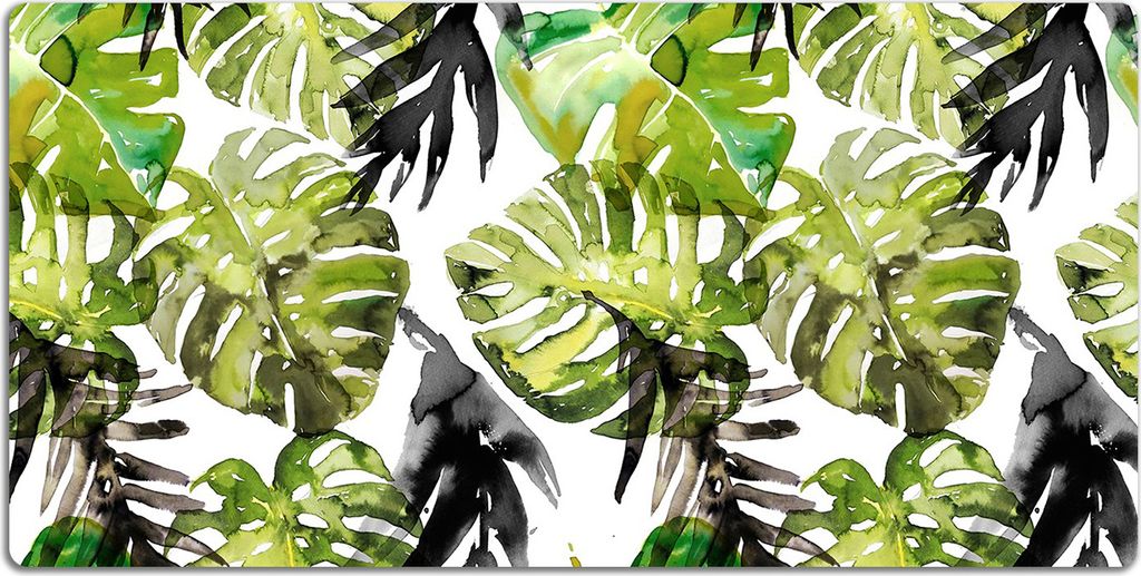 Schreibtischmatte Tischunterlage 90x45 cm Mauspad - Aquarellblätter