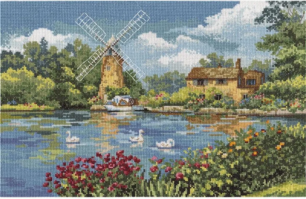 Panna Kit de Point de Croix Compté Motif Néerlandais 36x24cm - Broderie