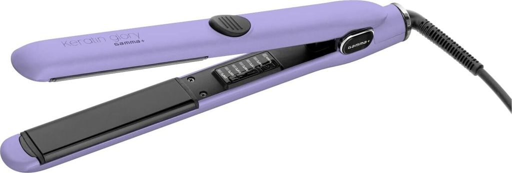 Glory Platte Gold Rose, professioneller Haarglätter für Keratin-Behandlungen, glänzendes Haar, 6 Heizstufen, automatische Abschaltung (Lila)