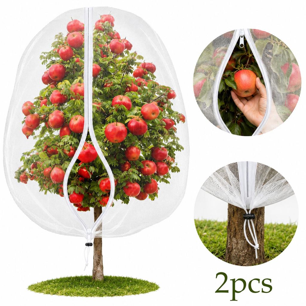 2er Set Vogelschutznetz Garten 245x245 cm, Produktbild 