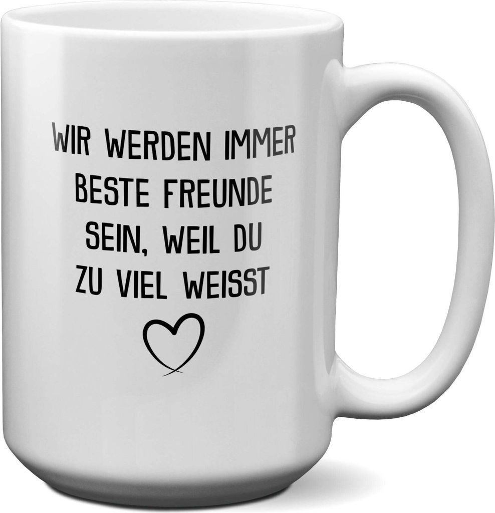 22Feels XL Tasse Beste Freundin Geschenk BFF Zum Geburtstag Kaffeetasse Freundinnen Freundschaft Frauen Haferl Weihnachten Lästerschwester Unbiolo...
