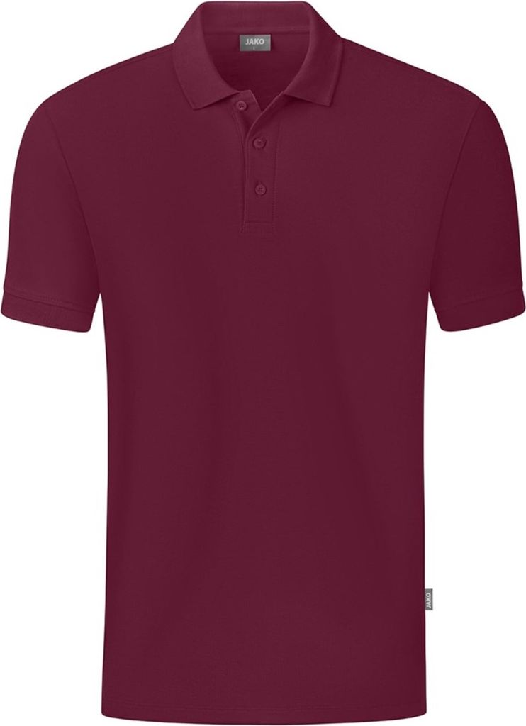 JAKO Uni Polo Organic, Farbe:maroon, Größe:M