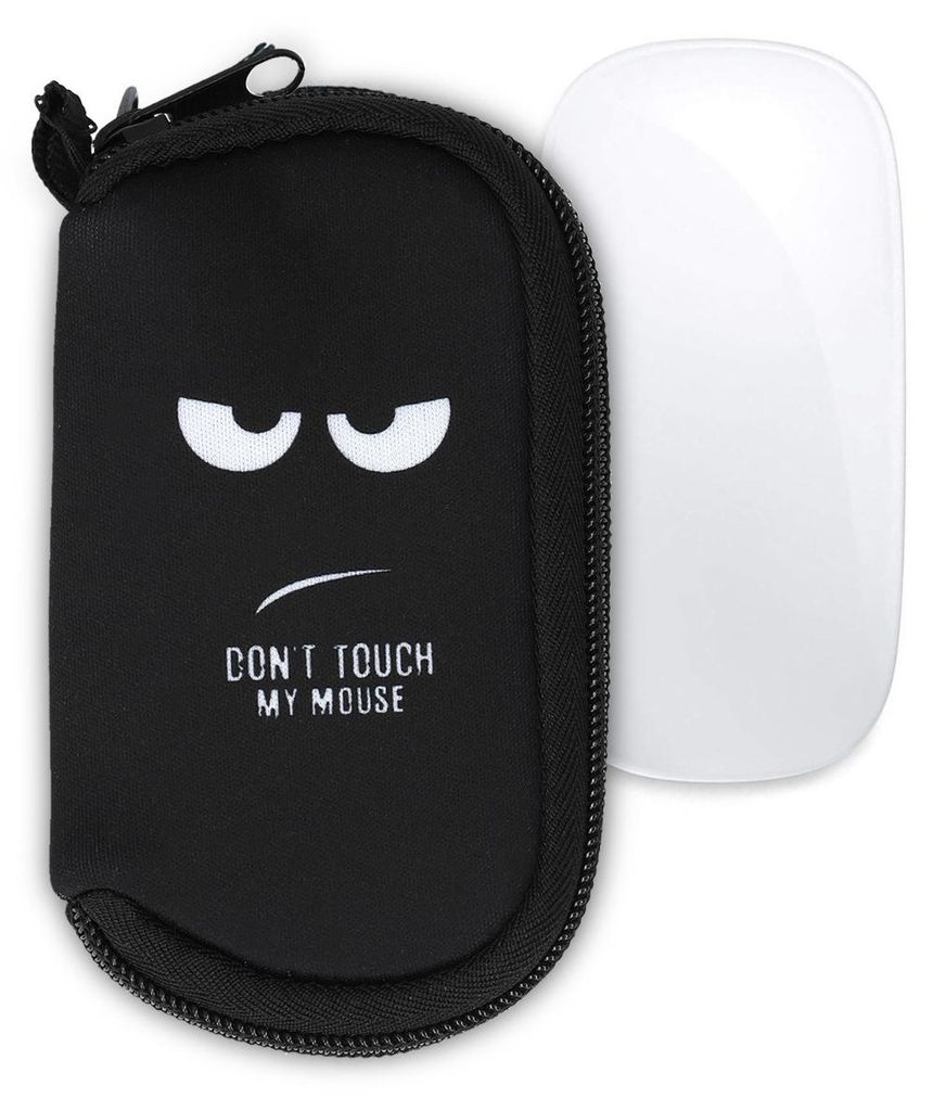 kwmobile Hülle für Apple Magic Mouse 1 / 2 Hülle - Mouse Case - Neopren Tasche - Schutzhülle für PC Maus - Transporttasche Zubehör - Weiß Sc...
