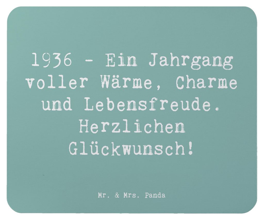 Mr. & Mrs. Panda Mousepad Spruch 1936 Geburtstag - Meeresbrise - Geschenk, Geburtsjahr, besondere Generation, Mauspad, Geburtstagsgeschenk, Geschen...