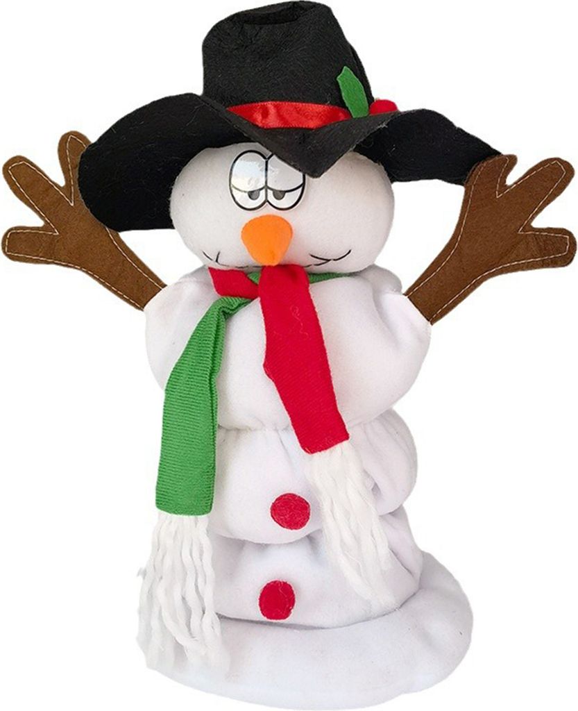 Singender und tanzender Schneemann, Plüschtier, musikalische Weihnachtsmannpuppe mit Weihnachtsliedern für Kinder, schaukelnde Schneemann-Dekoration