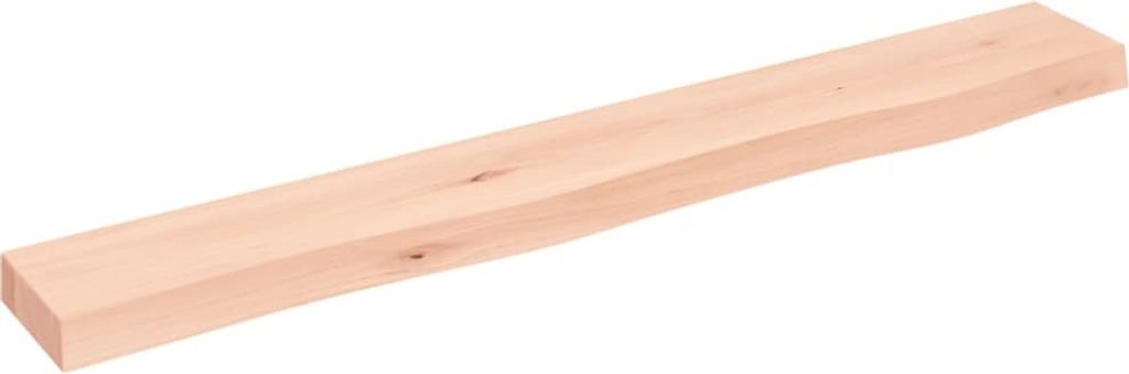 Wandregal 80x10x4 cm Massivholz Eiche Unbehandelt