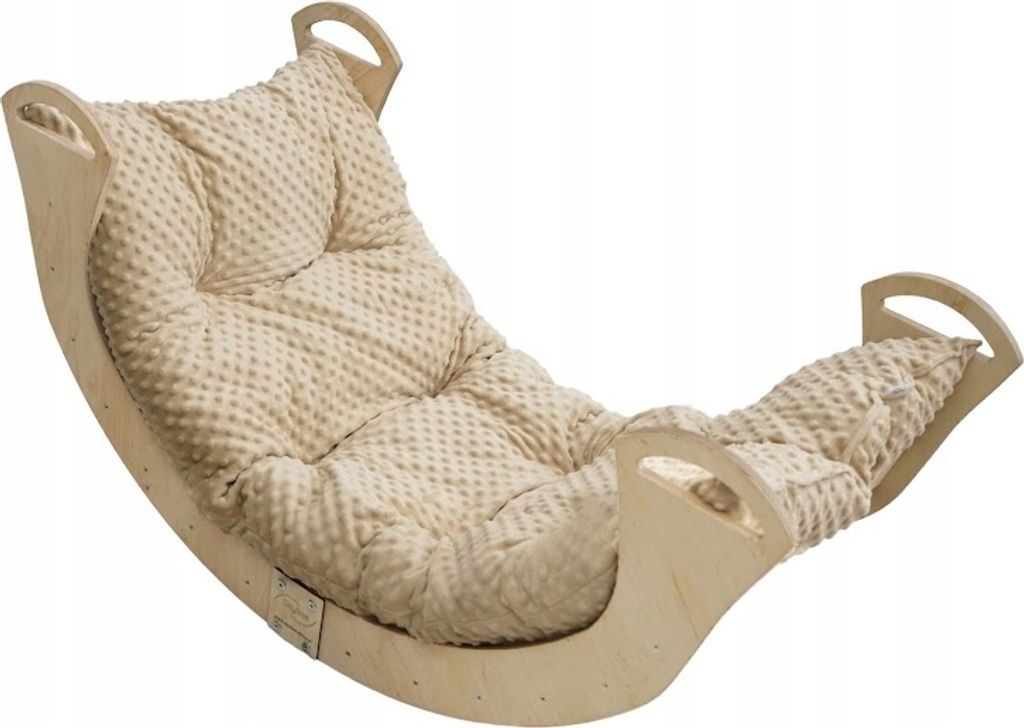 Skyline Holz Kletterbogen Klettergerüste Kletterdreieck Baby Kletterwippe Holzbogen für Kinder Montessori Lack Klappbar, mod.C, 85x43x42cm, Beige
