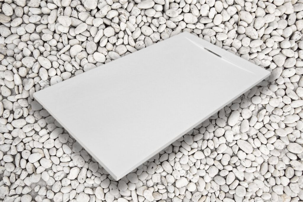 Duschwanne 75X195 cm Weiß Vulcano Line PLUS Aus Harz und Marmorpulver Mit Seitengitter AUS MARMORESINA - FRASCIO