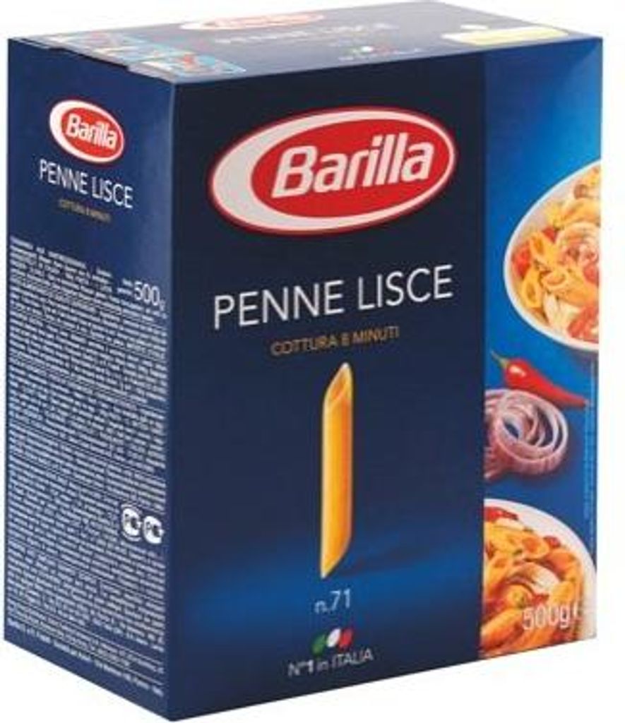 Barilla 500g, Penne Lisce 5 x 500 g Produktbild 