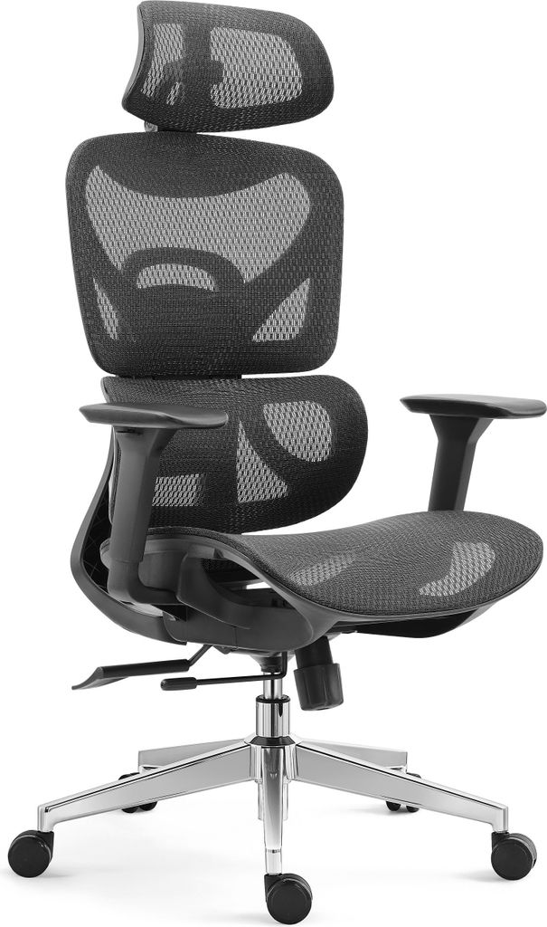 Casa Dolce Bürostuhl TEREM, Schwarz, 69x62x106-116 cm, drehbar und höhenverstellbar, Kunststoff, Verstellbare Armlehnen