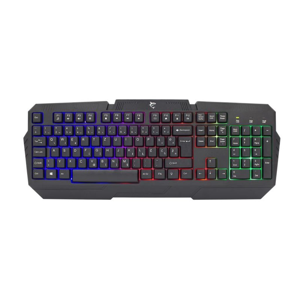 White Shark GK-2105 DAKOTA, Volle Gre (100%), Kabelgebunden, USB, Membran Key Switch, LED, Schwarz