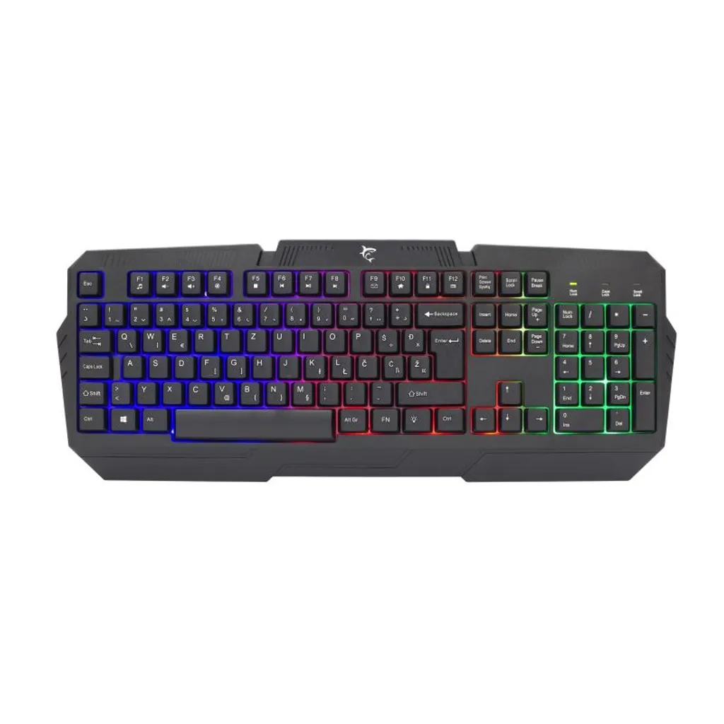 Clavier gamer à membrane White Shark Dakota avec touches USA LED