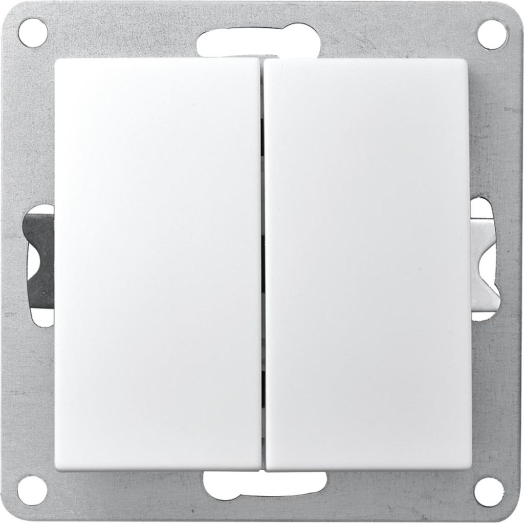 Serien-Schalter McPower "Flair", 2-fach, 250V/10A, UP, Produktbild 