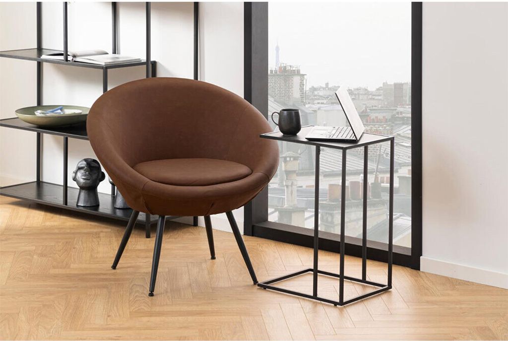 Smuk Beistelltisch U-Form Finja Marmor Schwarz